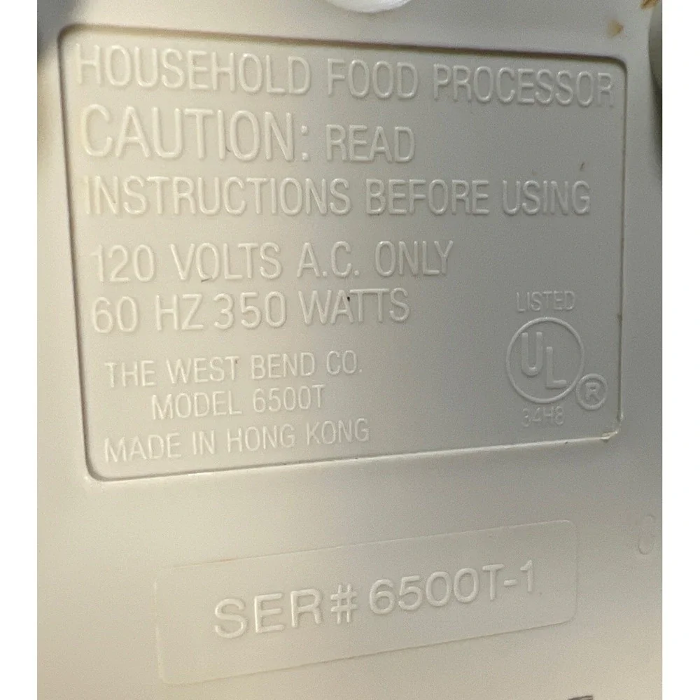 West Bend High‎ Performance Food Processor 6500 Motor Base Only for Replacement